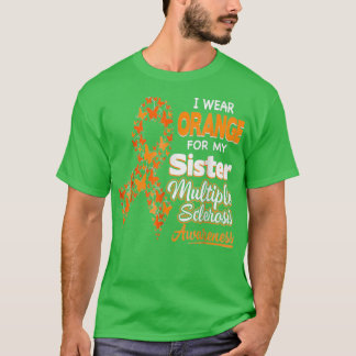 T-shirt Je Porte Orange Pour Ma Soeur Sclérose Multiple 2