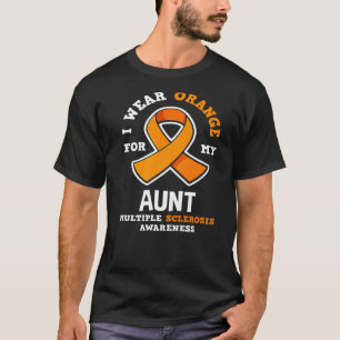 T-shirt Je Porte Orange Pour Ma Tante Ms Multiple Scelrosi