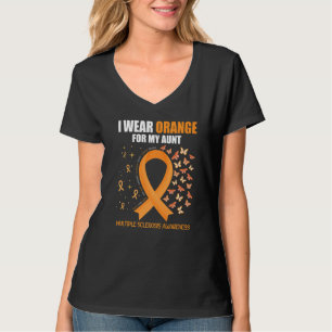 T-shirt Je Porte Orange Pour Ma Tante Sclérose Multiples