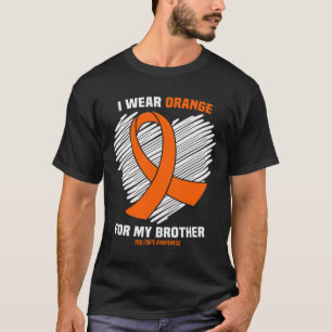 T-shirt Je Porte Orange Pour Mon Frère Rsdcrps Sensibilisa