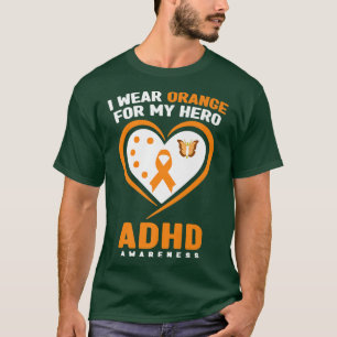 T-shirt Je Porte Orange Pour Mon Hero Mois De Sensibilisat