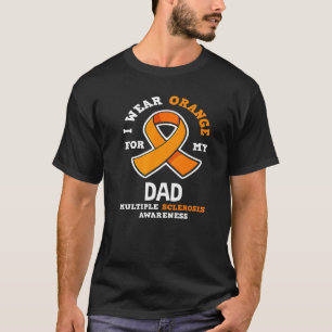 T-shirt Je Porte Orange Pour Mon Père Ms Multiple Scelrosi