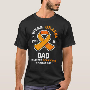 T-shirt Je Porte Orange Pour Mon Père Ms Multiple Scelrosi