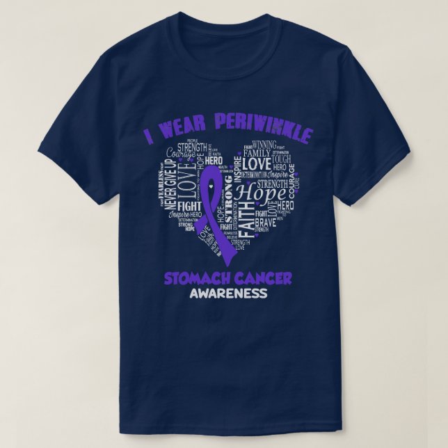 T-shirt Je Porte Périwinkkh Pour La Sensibilisation Au Can (Design devant)