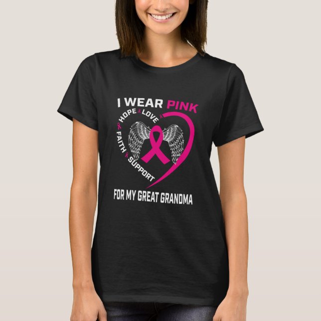 T-shirt Je Porte Pink Grand Grand Grand Grand-Mère Sensibi (Devant)