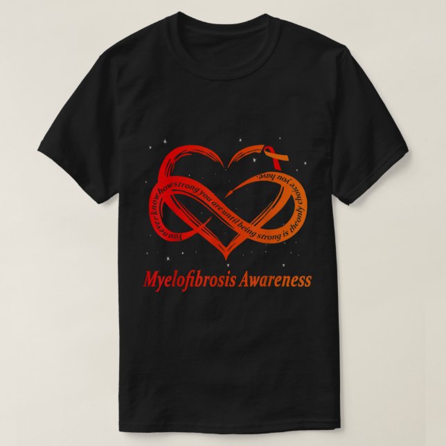 T-shirt Je Porte Rouge & Orange Pour La Sensibilisation À  (Design devant)