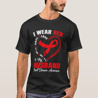 T-shirt Je Porte Rouge Pour La Sensibilisation à La Maladi