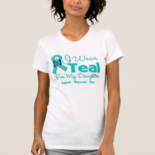 T-shirt Je porte Teal pour ma fille