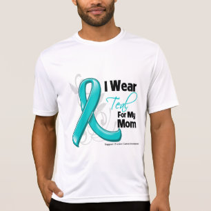 T-shirt Je porte Teal pour ma maman - Cancer ovarien