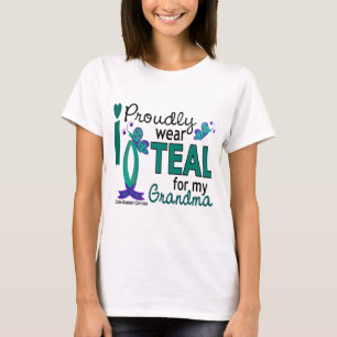 T-shirt Je porte Teal pour mon Cancer ovarien de la