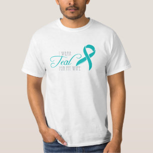 T-shirt Je porte Teal pour mon épouse