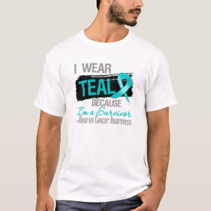 T-shirt Je porte Teal puisque je suis un survivant de