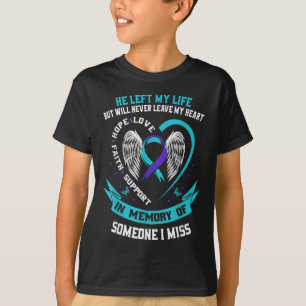 T-shirt Je Porte Turquoise Et Violet Pour Quelqu'Un Qui Me