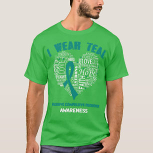 T-shirt Je Porte Turquoise Pour Connaissance OCD Faith Hop
