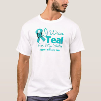 T-shirt Je Porte Turquoise Pour Ma Soeur