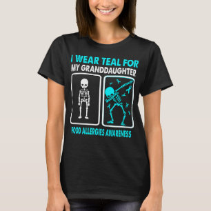 T-shirt Je Porte Turquoise Pour Mes ALLERGIES ALIMENTAIRES