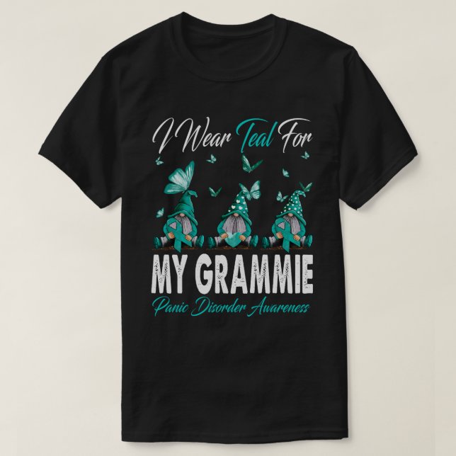 T-shirt Je Porte Turquoise pour mes boursiers de désordre  (Design devant)