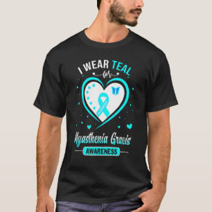 T-shirt Je Porte Turquoise Pour Myasthenia Gravis Awarenes