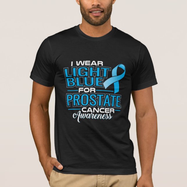 T-shirt Je Porte Un Bleu Léger Pour La Sensibilisation Au  (Devant)
