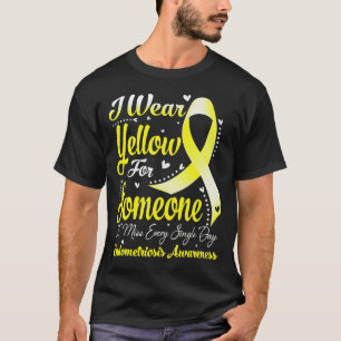 T-shirt Je Porte Un Jaune Pour Quelqu'Un Sensibilisation À
