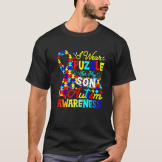 T-shirt Je Porte Un Puzzle Pour Mon Fils Mignonne Sensibil