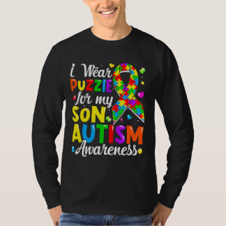 T-shirt Je Porte Un Puzzle Pour Mon Fils Sensibilisation s
