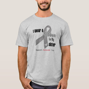 T-shirt Je porte un ruban gris pour ma soeur