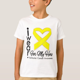 T-shirt Je porte un ruban pour mon héros - cancer du