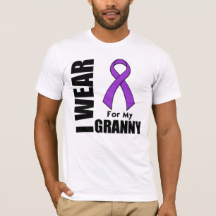 T-shirt Je porte un ruban pourpre pour ma grand-mère