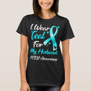 T-shirt Je Porte Un Turquoise Pour La Sensibilisation À Mo