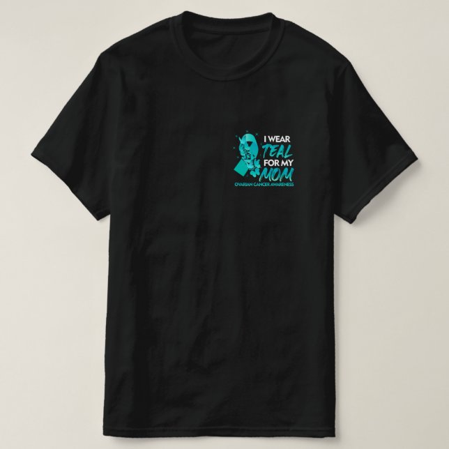 T-shirt Je Porte Un Turquoise Pour Ma Mère Sensibilisation (Design devant)
