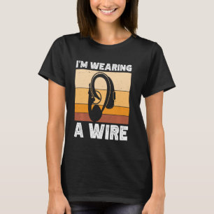 T-shirt Je porte une prothèse auditive en fil Vintage