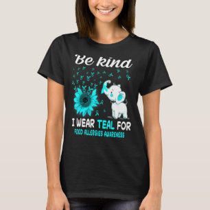 T-shirt Je Porte une sensibilisation Turquoise aux allergi