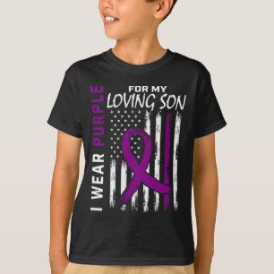T-shirt Je Porte Violet Amour Fils Epilepsie Sensibilisati