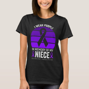 T-shirt Je Porte Violet Surdose Conscience Violet Ribbon N