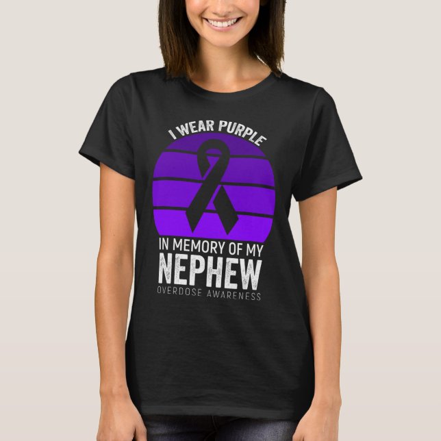 T-shirt Je Porte Violet Surdose Sensibilisation Ribbon Vio (Devant)