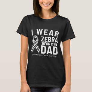 T-shirt Je porte zèbre pour mon père sensibilisation au ca