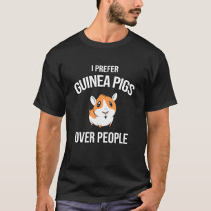 T-shirt Je préfère aux gens Guinéen Cochon