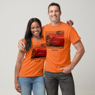 T-shirt Je préfère conduire ma Corvette rouge