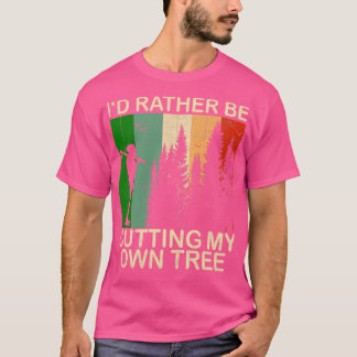 T-shirt Je préfère découper mon arbre 1