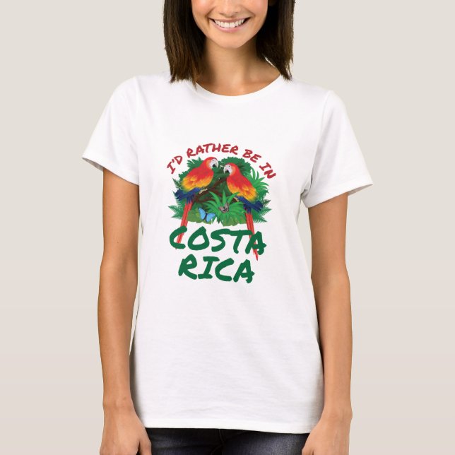 T-shirt Je préfère être au Costa Rica Vacation Souvenir (Devant)