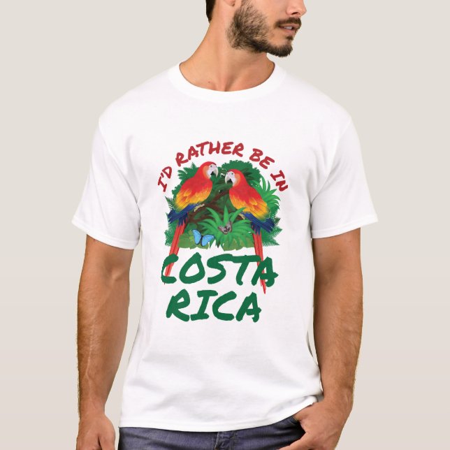 T-shirt Je préfère être au Costa Rica Vacation Souvenir (Devant)