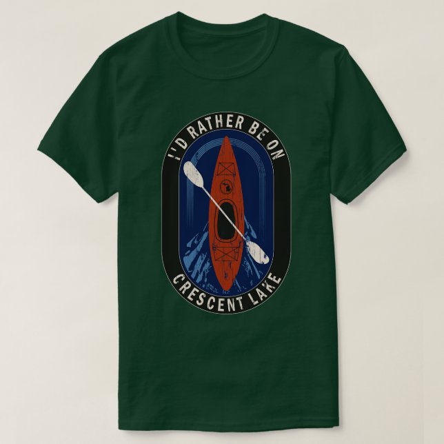 T-shirt Je préfère faire du kayak sur Crescent Lake en MI (Design devant)