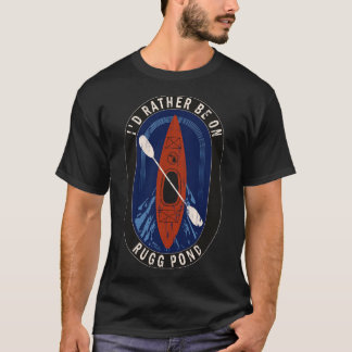 T-shirt Je préfère faire du kayak sur l'étang de caoutchou