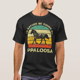 T-shirt Je Préfère Faire Mon Appaloosa Cheval Hor Vintage