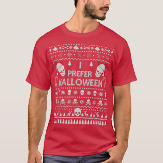 T-shirt Je Préfère Halloween Sweater de Noël Funny Ugly Xm