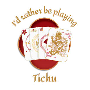 T-shirt Je préfère jouer à Tichu Text Dragon Card jeu