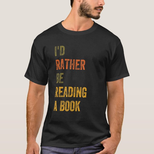 T-shirt Je préfère lire un livre (Devant)