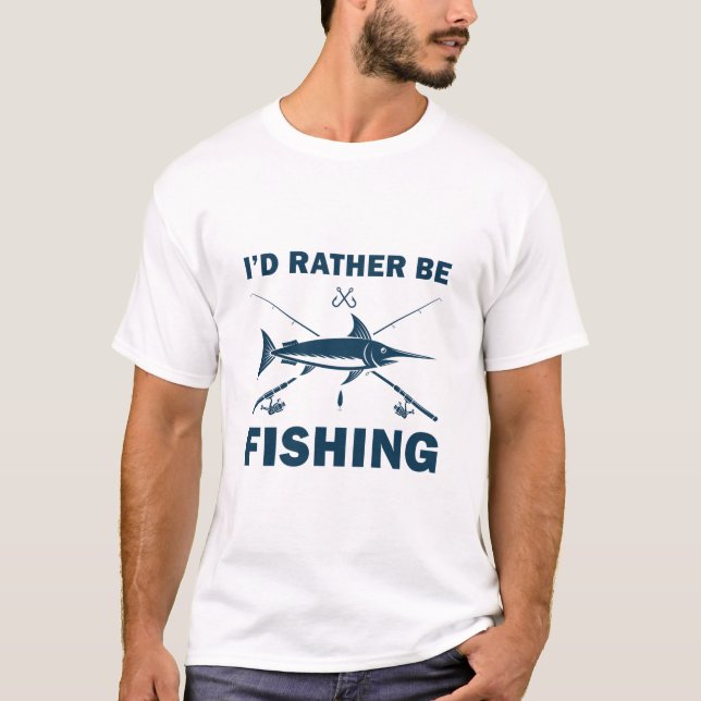 T-shirt Je préfère pêcher (Devant)