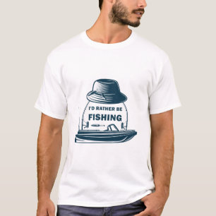 T-shirt Je préfère pêcher